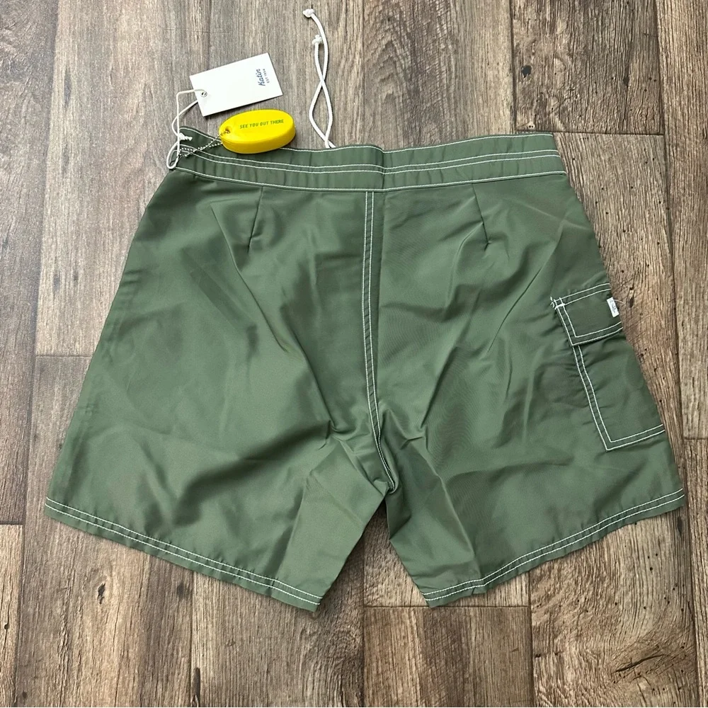 Katin 100% Nylon Surf Trunks Shorts Men’s Size 32 Olive Green